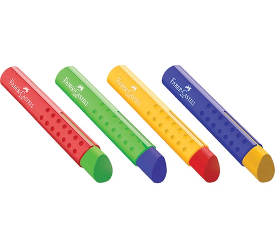 Ластик Faber-Castell Tri треугольный, 83х12,6х12,3 мм, пластиковый футляр, ассорти 182334 1