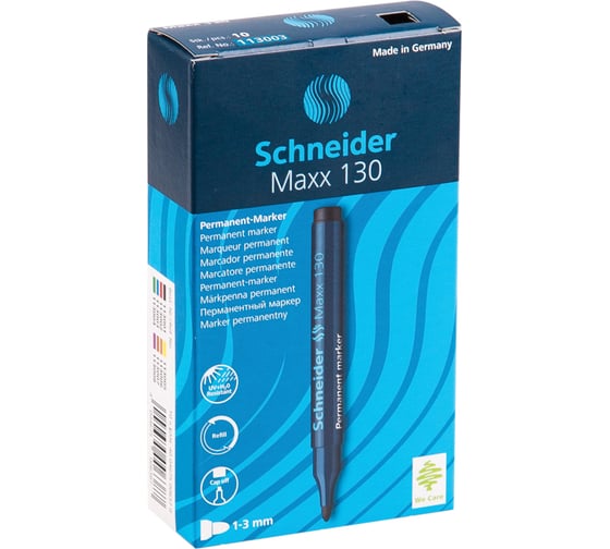 Перманентный маркер Schneider Maxx 130 синий, пулевидный, 3 мм 113003