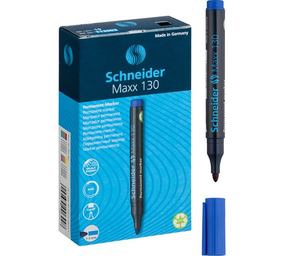 Перманентный маркер Schneider Maxx 130 синий, пулевидный, 3 мм 113003