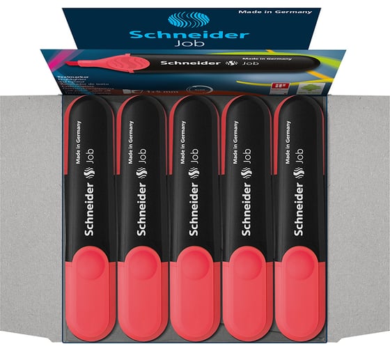 Текстовыделитель Schneider Job коралловый, 1-5 мм 1502
