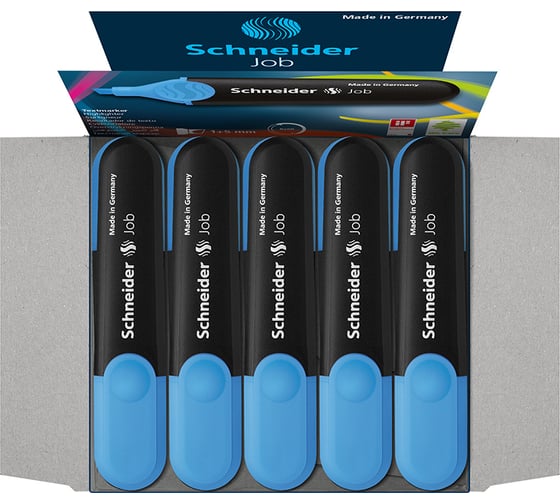 Текстовыделитель Schneider Job голубой, 1-5 мм 1503