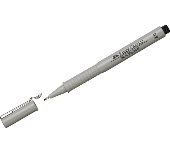 Капиллярная ручка Faber-Castell Ecco Pigment черная, 0.8 мм 166899 1