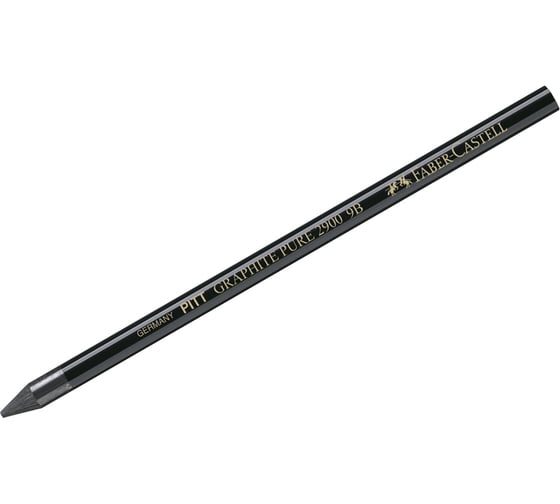 Чернографитный карандаш Faber-Castell Pitt Graphite Pure 9B, заточенный 117309