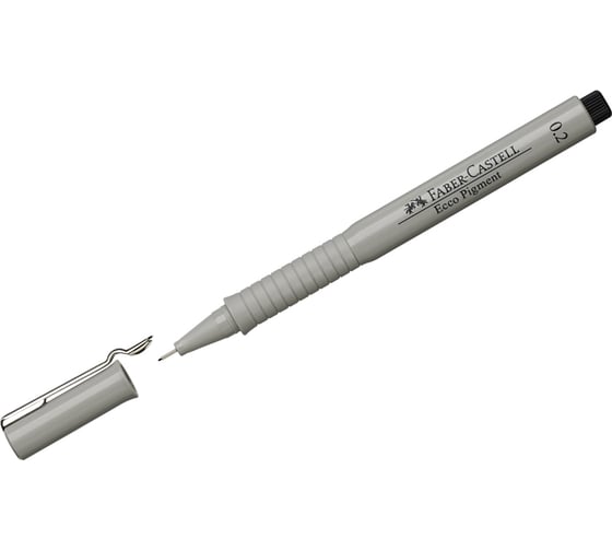 Капиллярная ручка Faber-Castell Ecco Pigment черная, 0.2 мм 166299 1
