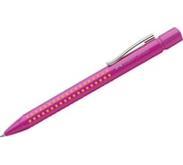 Автоматическая шариковая ручка Faber-Castell Grip 2010 синяя, 1.0 мм, трехгранная, розовый корпус 243901