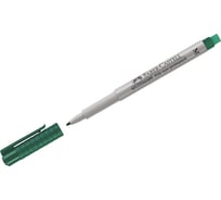 Маркер для глянцевых поверхностей Faber-Castell Multimark non permanent M, зеленый, пулевидный, 1.0 мм, с ластиком 152663