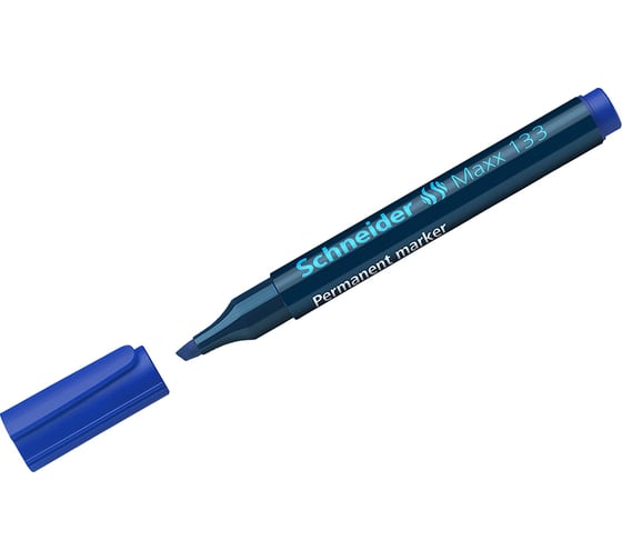 Перманентный маркер Schneider Maxx 133 синий, скошенный, 4 мм 113303