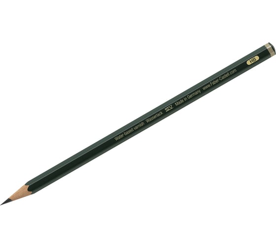 Чернографитный карандаш Faber-Castell Castell 9000 HB, заточенный 119000