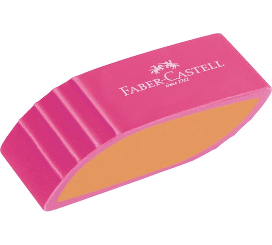 Ластик Faber-Castell PVC-free скошенный, розовый/оранжевый, бирюзовый/светло-зеленый, синий/светло-голубой 183049
