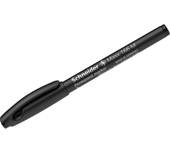 Перманентный маркер Schneider Maxx 166 черный, пулевидный, 1 мм 116601
