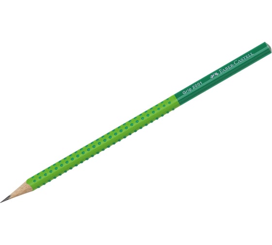 Чернографитный карандаш Faber-Castell Grip 2001 Two Tone, HB, трехгранный, заточенный, светло-зеленый 517060