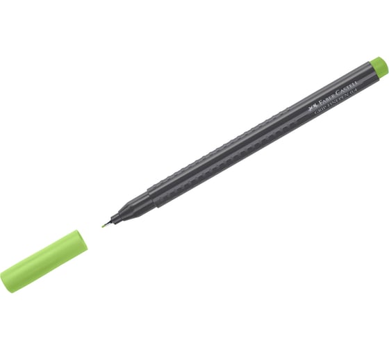 Капиллярная ручка Faber-Castell Grip Finepen светло-зеленая, 0.4 мм, трехгранная 151666 1