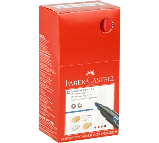 Перманентный маркер Faber-Castell Multimark Winner 52 красный, пулевидный, 2.8 мм 157821