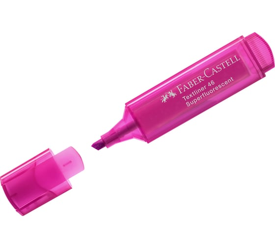 Текстовыделитель Faber-Castell 46 Superfluorescent флуоресцентный розовый, 1-5 мм 10 шт в упаковке 154628