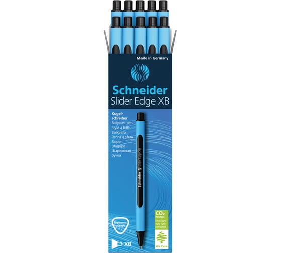 Шариковая ручка Schneider Slider Edge XB черная, 1,4 мм, трехгранная 152201