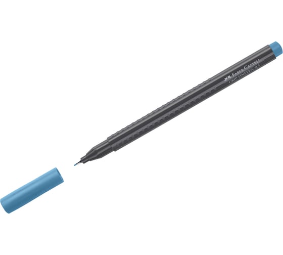 Капиллярная ручка Faber-Castell Grip Finepen кобальтово-бирюзовая, 0.4 мм, трехгранная 151653