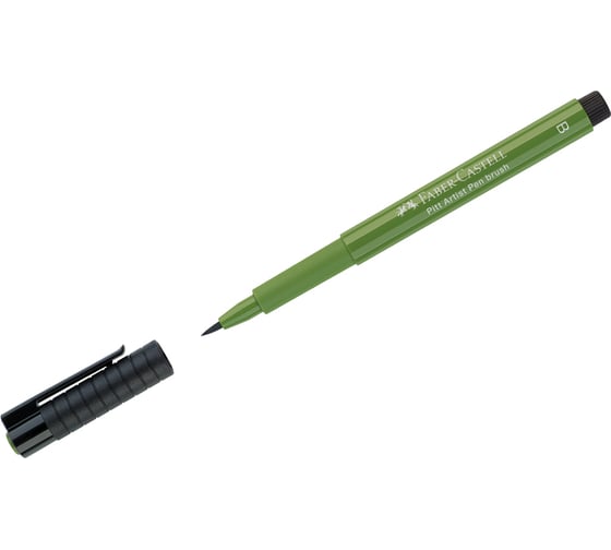 Капиллярная ручка Faber-Castell Pitt Artist Pen Brush цвет 167 оливковый, кистевая 167467 1