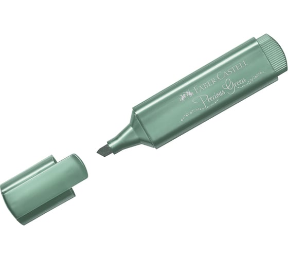 Текстовыделитель Faber-Castell TL 46 Metallic, мерцающий зеленый, 1-5 мм 154639