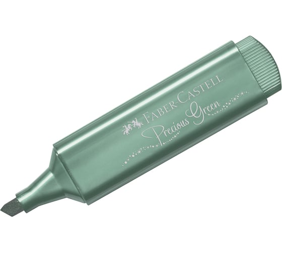 Текстовыделитель Faber-Castell TL 46 Metallic, мерцающий зеленый, 1-5 мм 154639