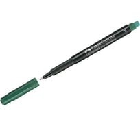 Перманентный маркер Faber-Castell Multimark permanent F, зеленый, пулевидный, 0.6 мм, с ластиком 151363