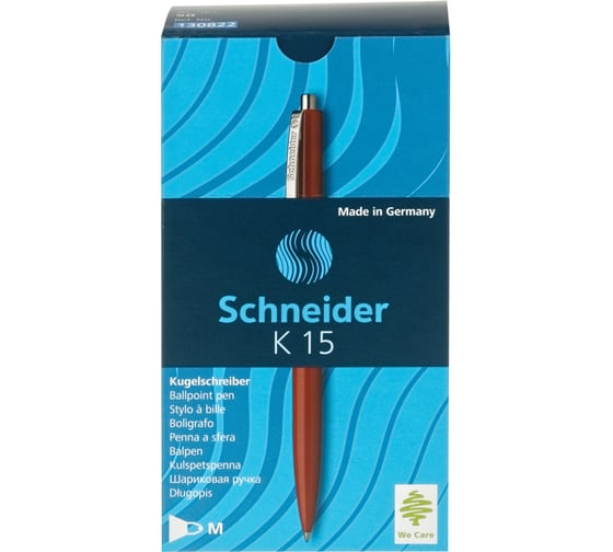 Автоматическая шариковая ручка Schneider K15 синяя, красный корпус, 1,0 мм 130822