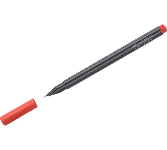 Капиллярная ручка Faber-Castell Grip Finepen красная, 0.4 мм, трехгранная 151621