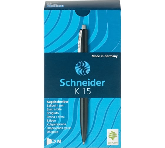 Автоматическая шариковая ручка Schneider K15 синяя, черный корпус, 1,0 мм 130821