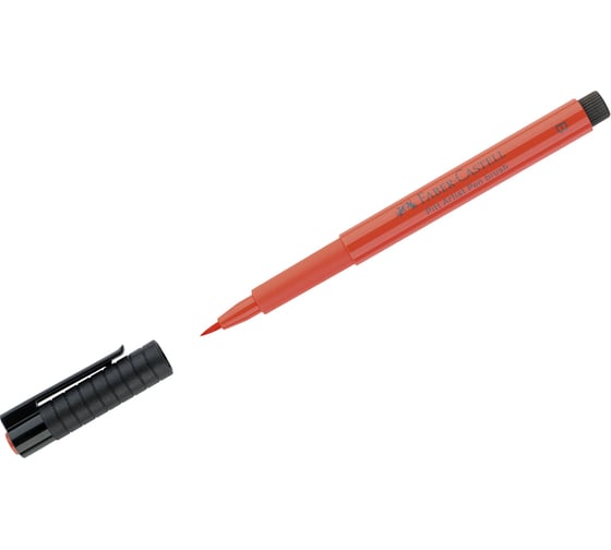 Капиллярная ручка Faber-Castell Pitt Artist Pen Brush цвет 118 алая, кистевая 167418 1