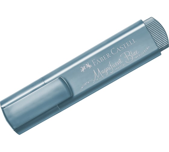 Текстовыделитель Faber-Castell TL 46 Metallic, мерцающий синий, 1-5 мм 154647 1