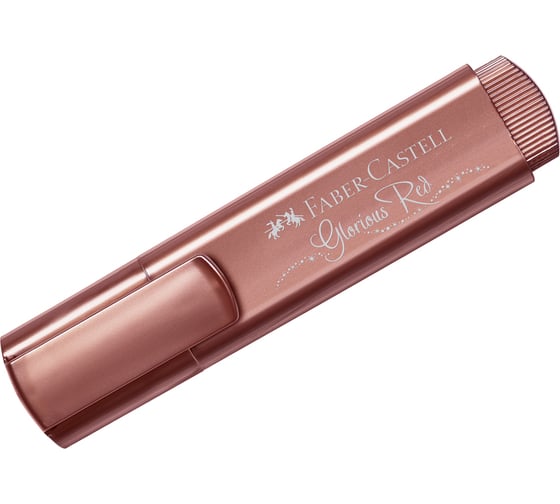 Текстовыделитель Faber-Castell TL 46 Metallic, мерцающий красный, 1-5 мм 154673 1
