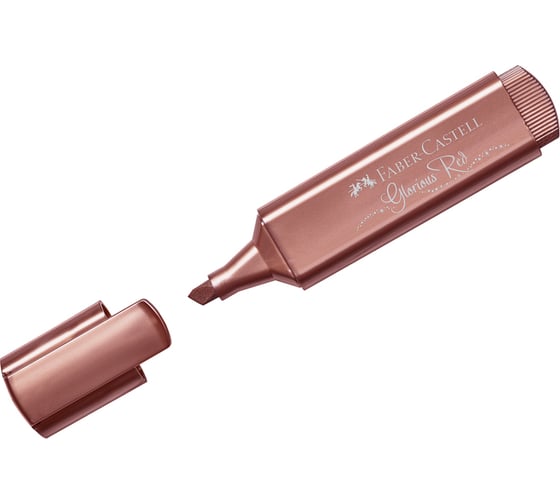 Текстовыделитель Faber-Castell TL 46 Metallic, мерцающий красный, 1-5 мм 154673