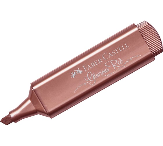 Текстовыделитель Faber-Castell TL 46 Metallic, мерцающий красный, 1-5 мм 154673