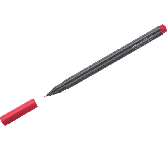 Капиллярная ручка Faber-Castell Grip Finepen карминная, 0.4 мм, трехгранная 151626 1