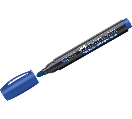 Перманентный маркер Faber-Castell Multimark Winner 52 синий, пулевидный, 2.8 мм 157851 1
