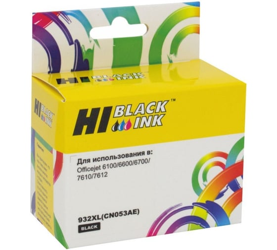 Картридж Hi-Black (HB-CN053AE) для HP Officejet 6100/6600/6700, №932XL, Bk HB-HP№932XL(CN053AE)-Bk 1