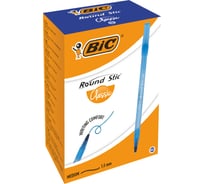 Ручка BIC Раунд Стик, средняя линия, синий, коробка 60 921403