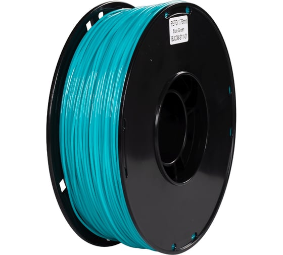 Пластик CACTUS CS-3D-PETG-1KG-CYAN PETG/1.75мм/1кг/316м/голубой 2086488 1