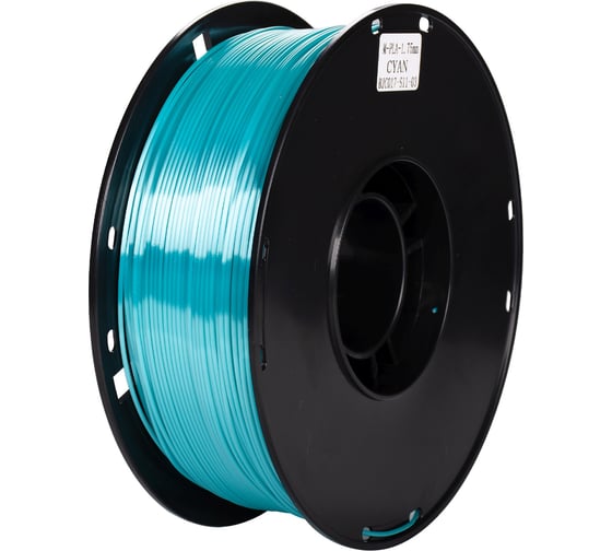 Пластик CACTUS CS-3D-PLA-1KG-S-CYAN PLA SILK/1.75мм/1кг/326м/голубой 2086501