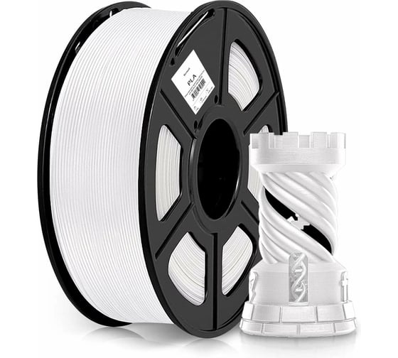 Пластик CACTUS CS-3D-PLA-1KG-S-WHITE PLA SILK/1.75мм/1кг/326м/белый 2086499 1