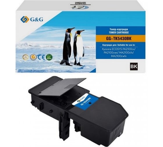 Картридж лазерный G&G GG-TK5430BK TK-5430K черный 1250 стр., для Kyocera Ecosys PA2100cx/PA2100cwx/M 2067365 1