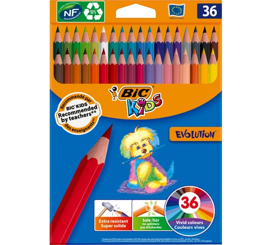 Цветные карандаши BIC Эволюшн, упаковка 36 950526 1