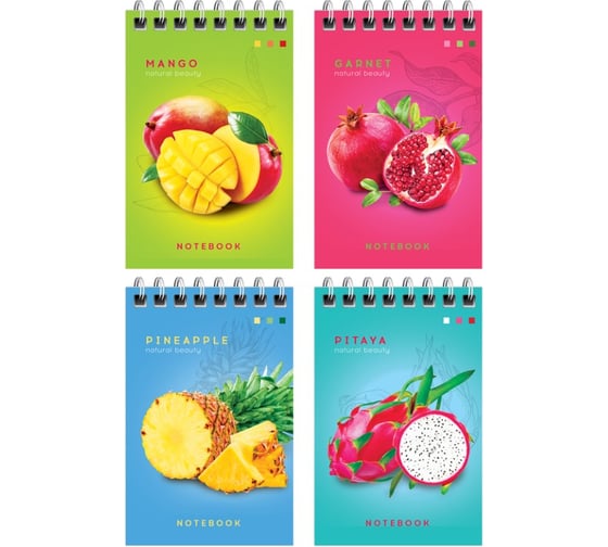 Блокнот ArtSpace Colorful fruits А7, 40 листов, на гребне Б7к40гр_24244