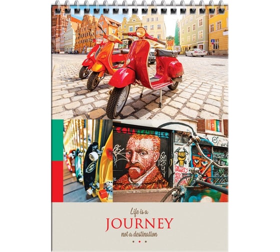 Блокнот ArtSpace Путешествия. Collage of travel А5 80 листов, на гребне, глянцевая ламинация Бт5к80гр_27955