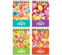 Блокнот ArtSpace Леденцы. Colorful candy А7, 40 листов, на гребне Б7к40гр_24232