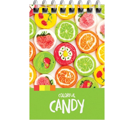 Блокнот ArtSpace Леденцы. Colorful candy А7, 40 листов, на гребне Б7к40гр_24232