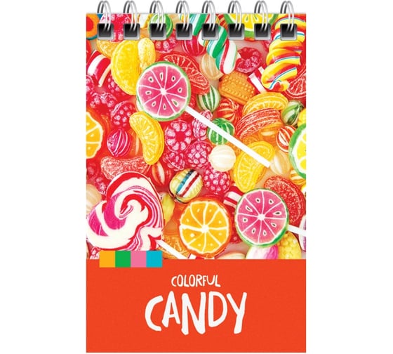 Блокнот ArtSpace Леденцы. Colorful candy А7, 40 листов, на гребне Б7к40гр_24232