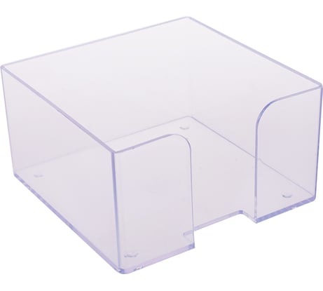 Подставка для бумажного блока Стамм, 60 шт. в упаковке, 9x9x5 см, прозрачная ПЛ61