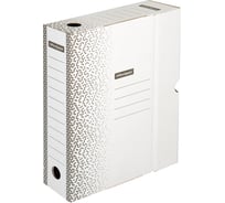 Архивный короб с клапаном OfficeSpace Standard плотный, микрогофрокартон, 75 мм, белый, до 700 листов 264794