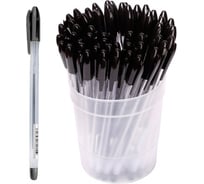 Шариковая ручка Стамм VeGa черная, 0.7 мм, прозрачный корпус РШ108