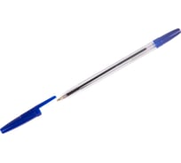 Шариковая ручка Стамм Оптима синяя, 1 мм, прозрачный корпус РО01